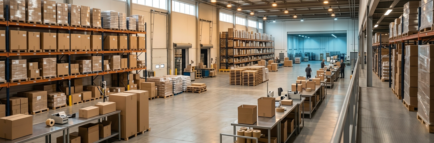 RouteGoal Long Beach fulfilment floor — overhead view